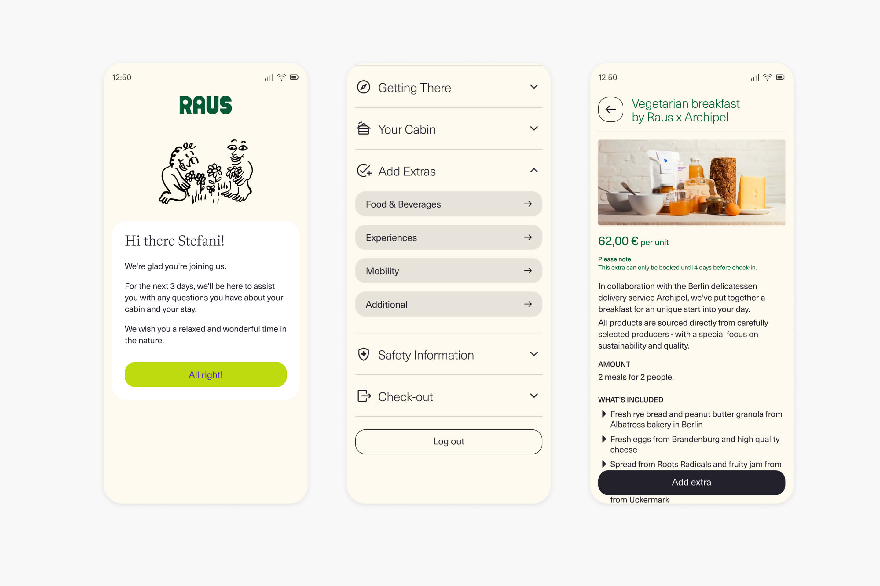 project web-app raus-companion user-flow chart