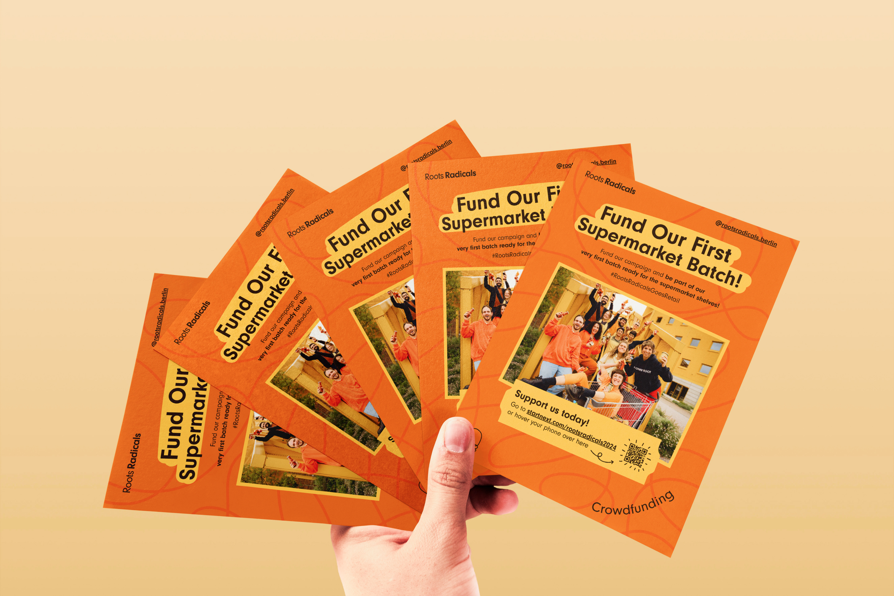 Roots Radicals crowdfunding campaign flyers