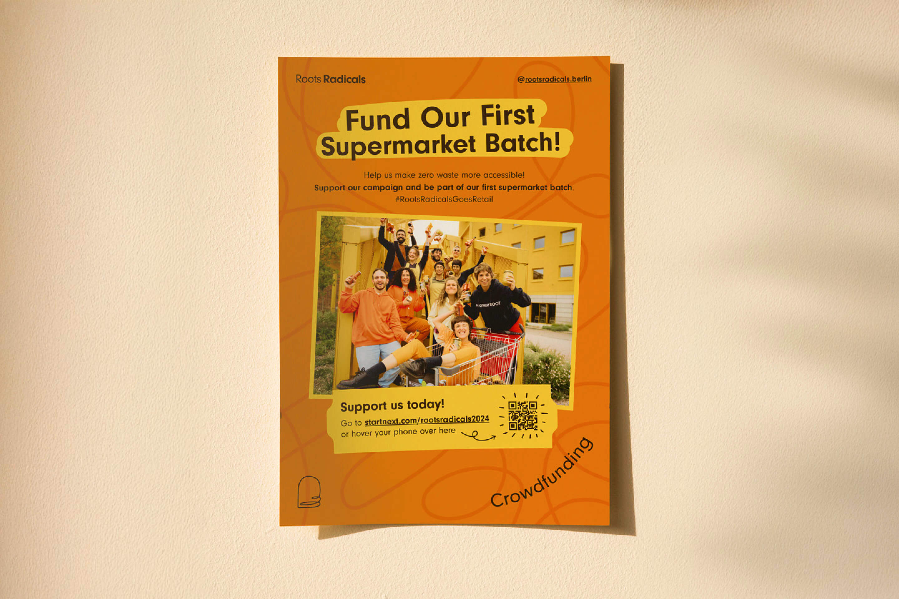 Roots Radicals crowdfunding campaign poster