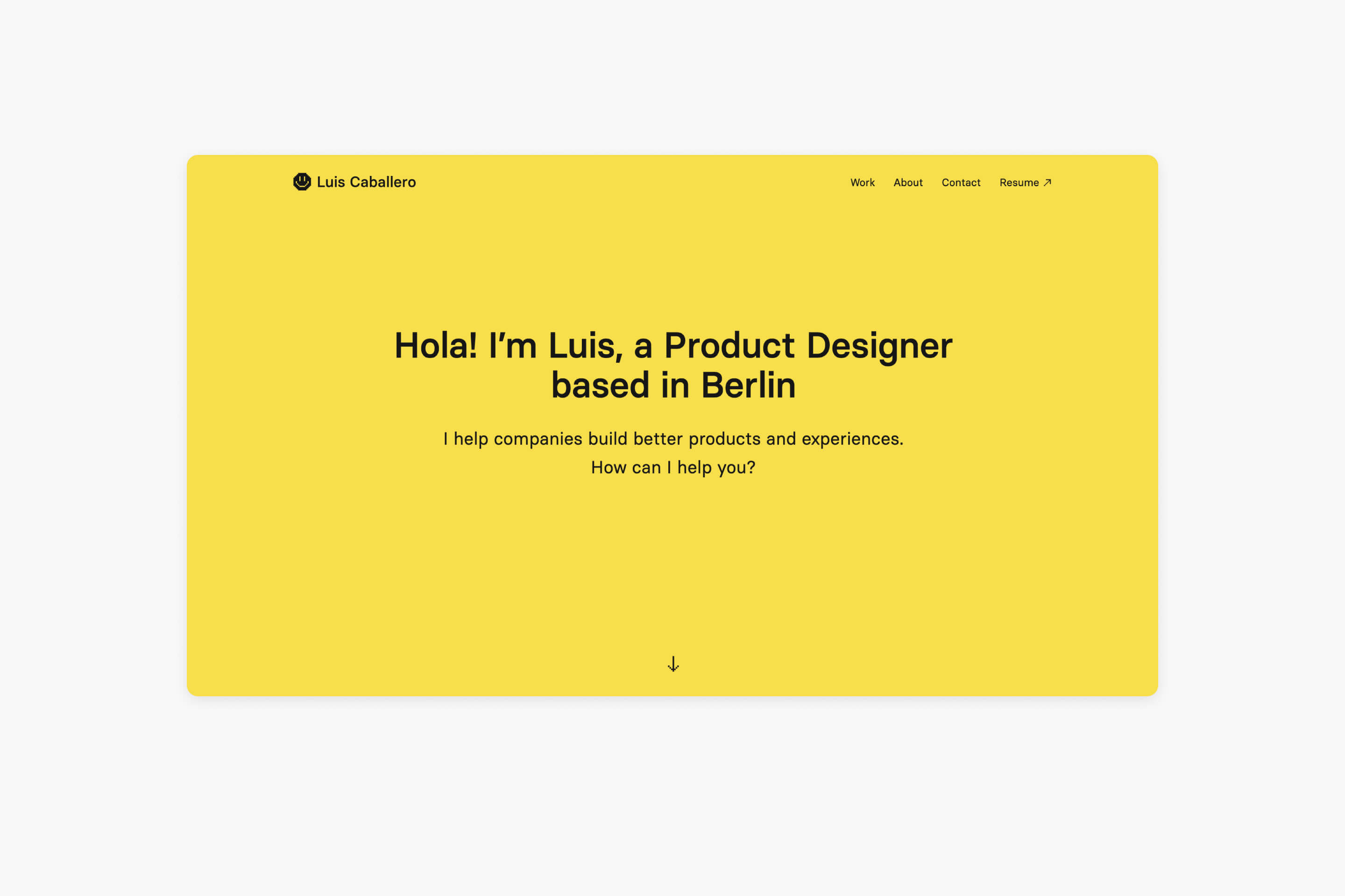 project personal branding mobile view