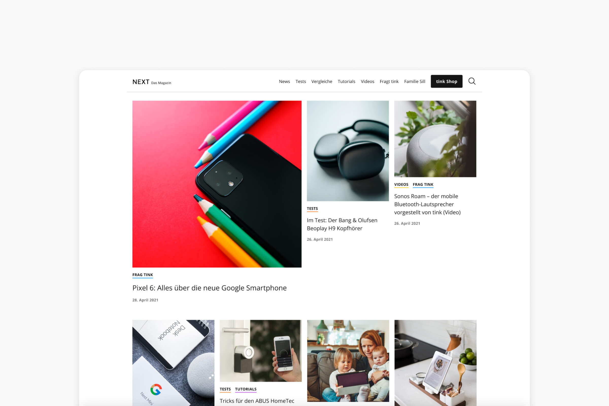 project tink blog home page